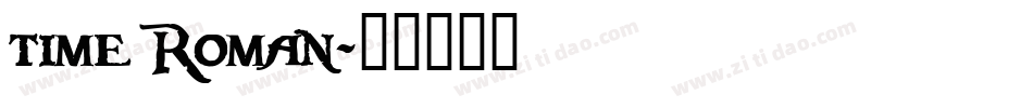 time Roman字体转换